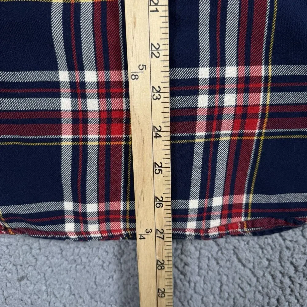 J.Crew Shirt Mens XS Red Blue Plaid Flannel‎ Outdoor Sportsmens Outfitter